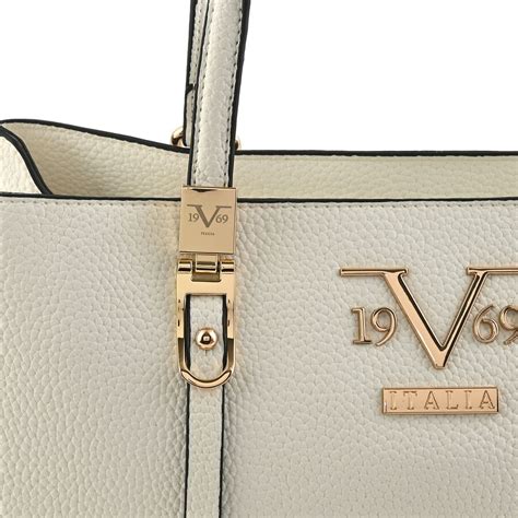 authentic versace 19v69 white shoulder purse|Versace hobo bags.